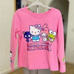 Hello Kitty Girls Long Sleeve Tee Top Pink Size 4 Sanrio My Melody